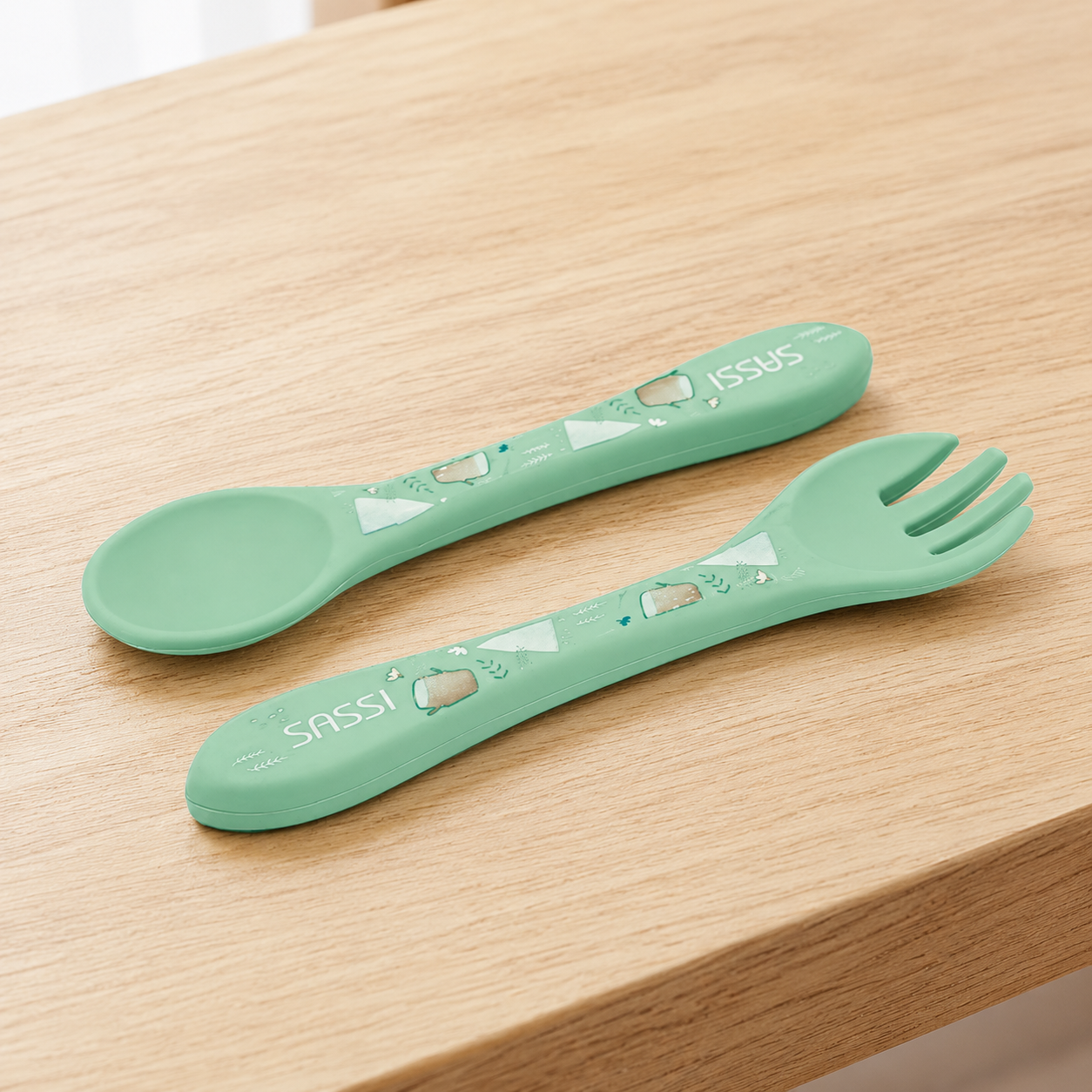 Set posate in silicone Orsetto Munchy – Sassi Junior