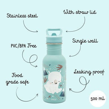 Borraccia in acciaio inox Orsetto Munchy 500 ml – Sassi Junior