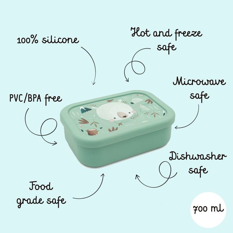 Porta merenda in silicone Orsetto Munchy – Sassi Junior