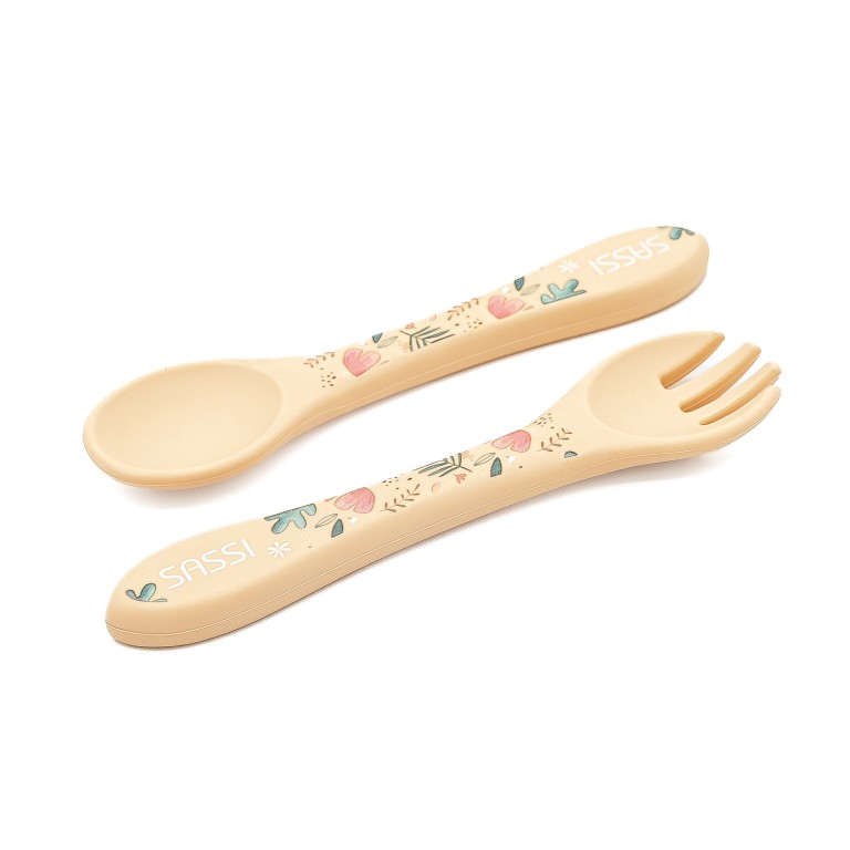 Set posate in silicone Bradipo Gnawy – Sassi Junior