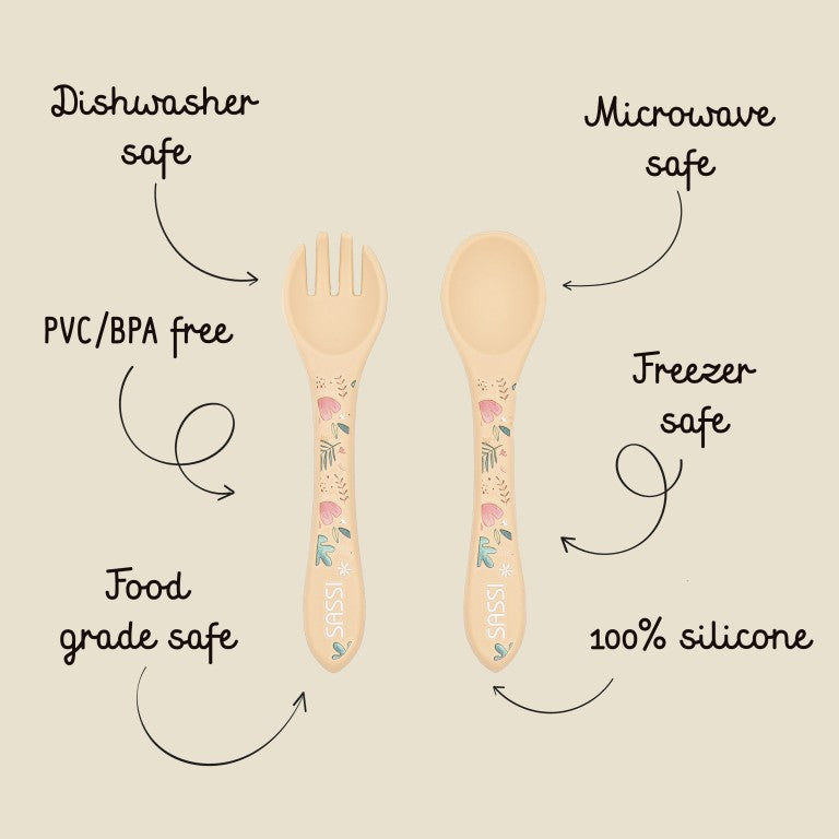 Set posate in silicone Bradipo Gnawy – Sassi Junior