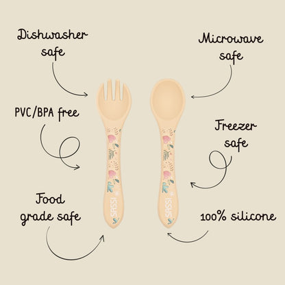 Set posate in silicone Bradipo Gnawy – Sassi Junior