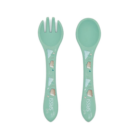 Set posate in silicone Orsetto Munchy – Sassi Junior
