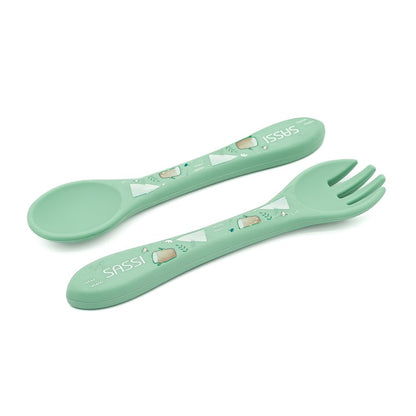 Set posate in silicone Orsetto Munchy – Sassi Junior