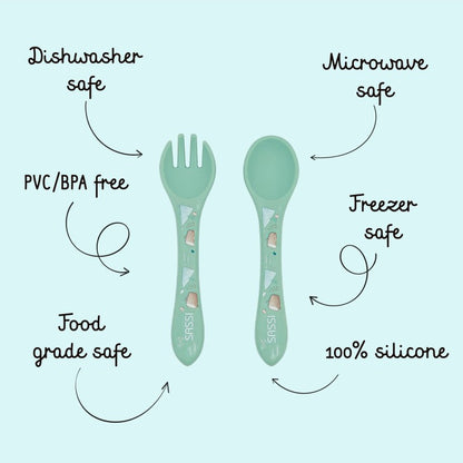 Set posate in silicone Orsetto Munchy – Sassi Junior